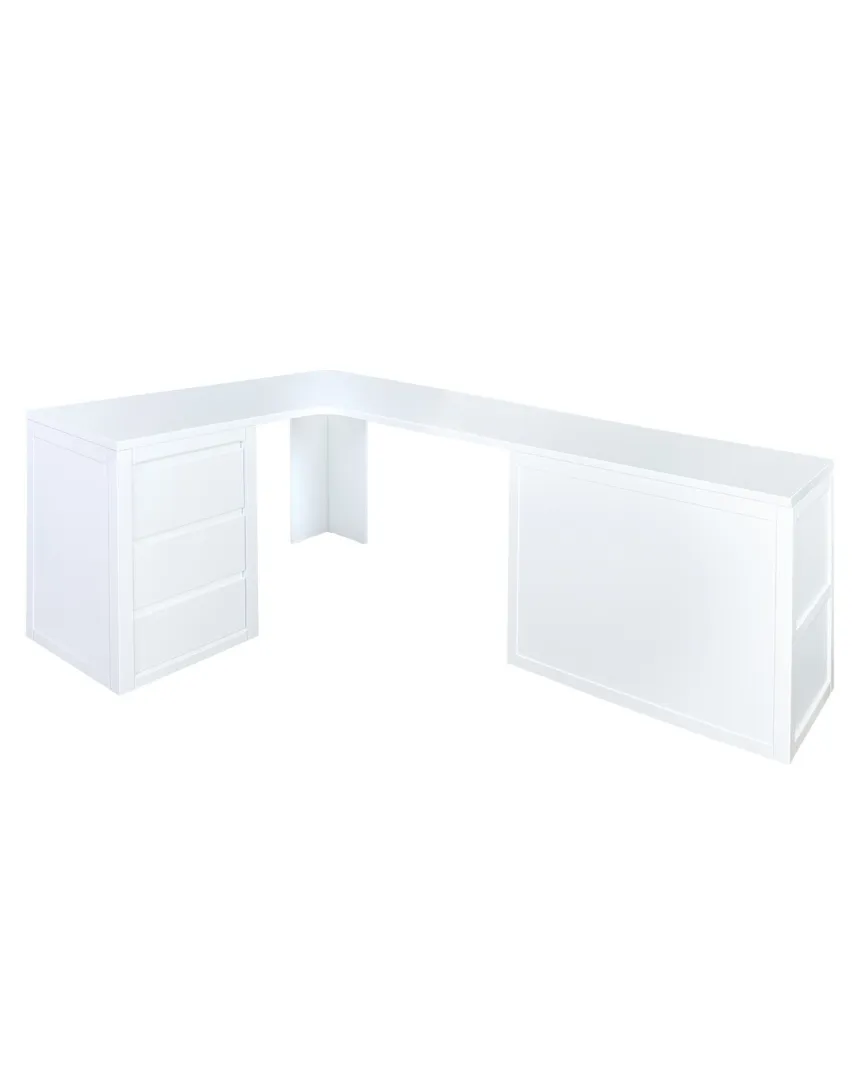 Bureau de coin avec rangement d´Angle + Tiroirs. Linéaire