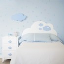 Table de chevet enfant nuage bleu
