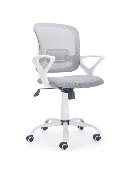 Chaise de bureau ado - Grise et blanche