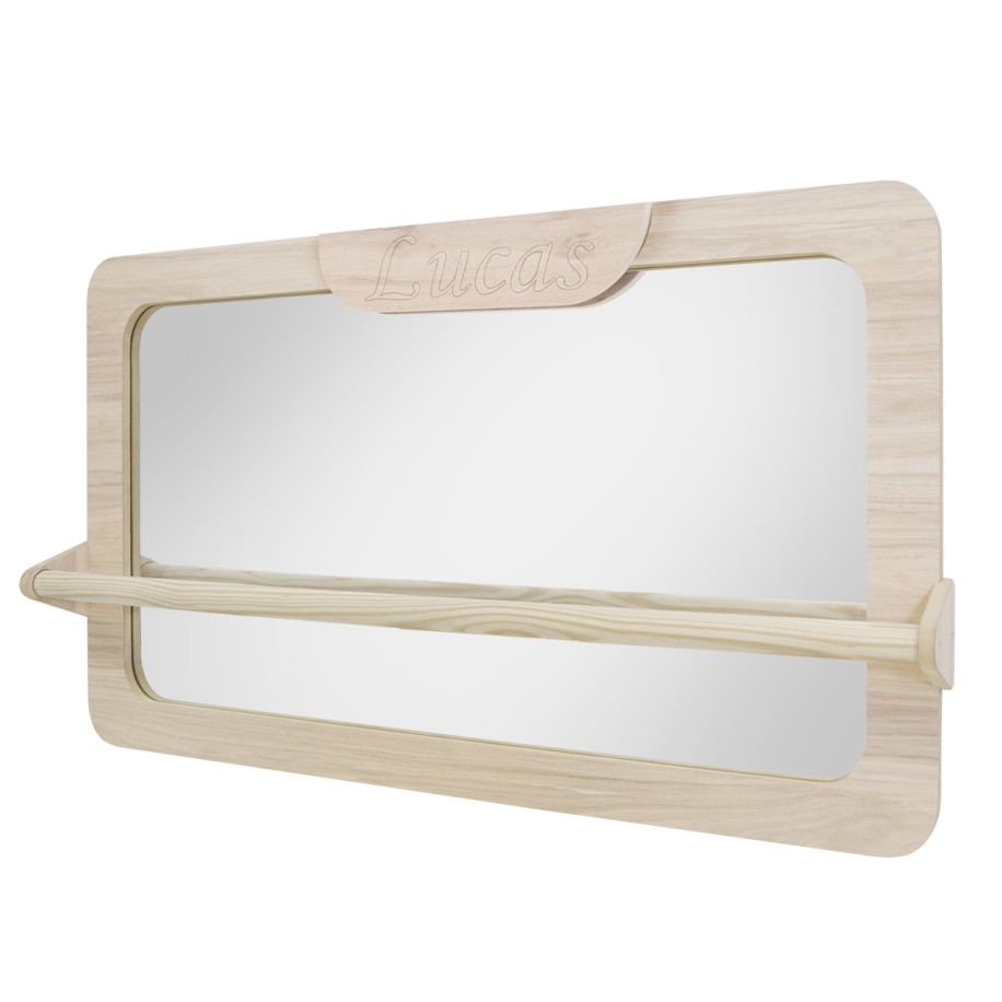 Miroir montessori avec prénom - Basique Bouleau