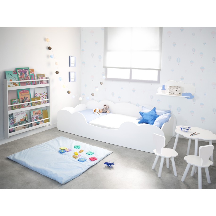 Chambre Montessori Nuage avec bibliothèque
