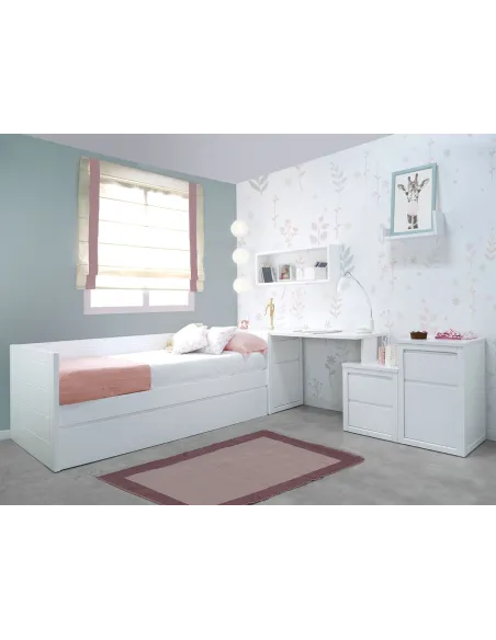 Chambre ado fille moderne Corail - Linéaire
