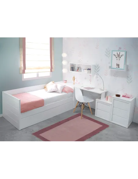 Chambre ado fille moderne Corail - Linéaire