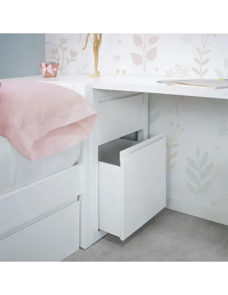 Chambre ado fille moderne Corail - Linéaire