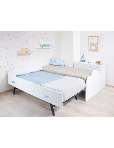 Chambre enfant lit gigogne Nuage