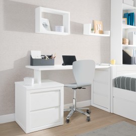 Bureau enfant blanc socle