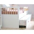 Lit montessori évolutif avec barrière Sofia et kit évolutif lit inférieur