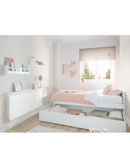 Chambre ado Linéaire pied bas avec bureau rabattable