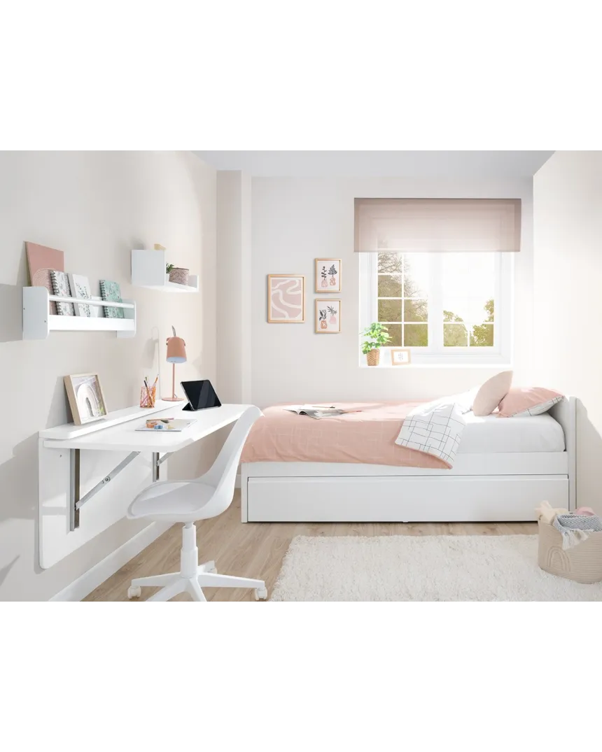 Chambre ado Linéaire pied bas avec bureau rabattable 2