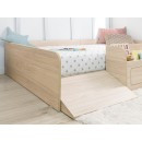 Lit montessori avec rangement et rampe 90x190 - Basique