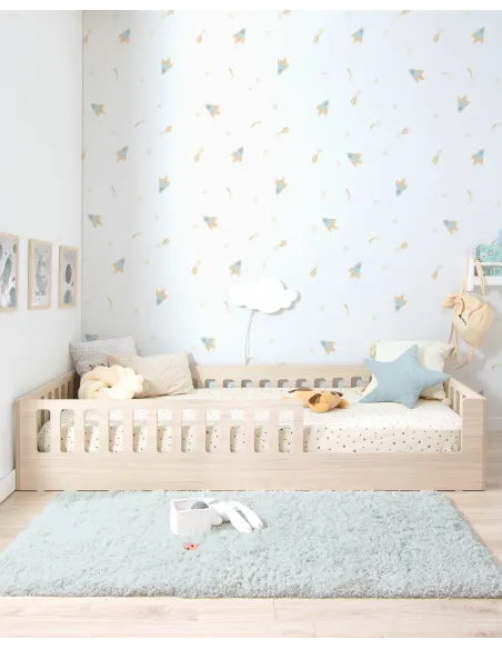 Lit Montessori Creta avec barrière de sécurité | Autonomie et confort