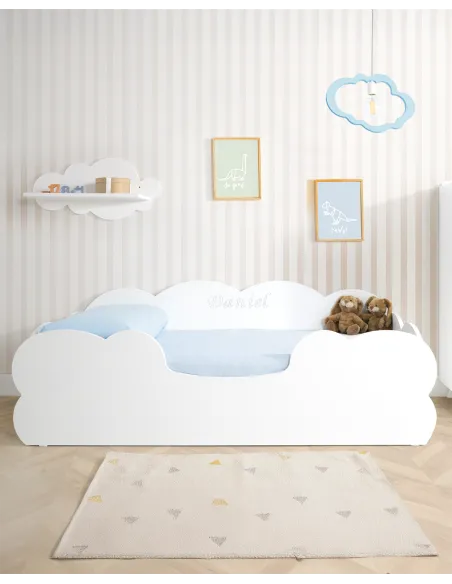 Lit Montessori Nuage Blanc 70x140 / 90x190 ►Livraison rapide