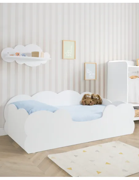 Lit Montessori Nuage Blanc 70x140 / 90x190 ►Livraison rapide