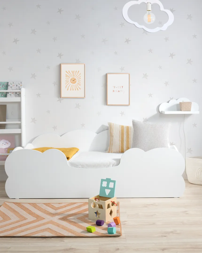 Lit Montessori Nuage Blanc 70x140 / 90x190 ►Livraison rapide