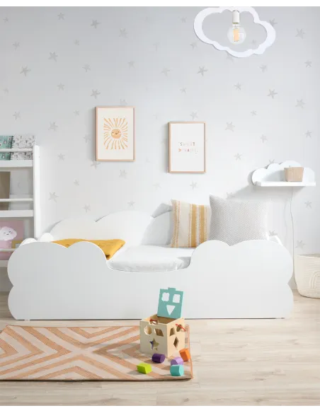 Lit Montessori Nuage Blanc 70x140 / 90x190 ►Livraison rapide