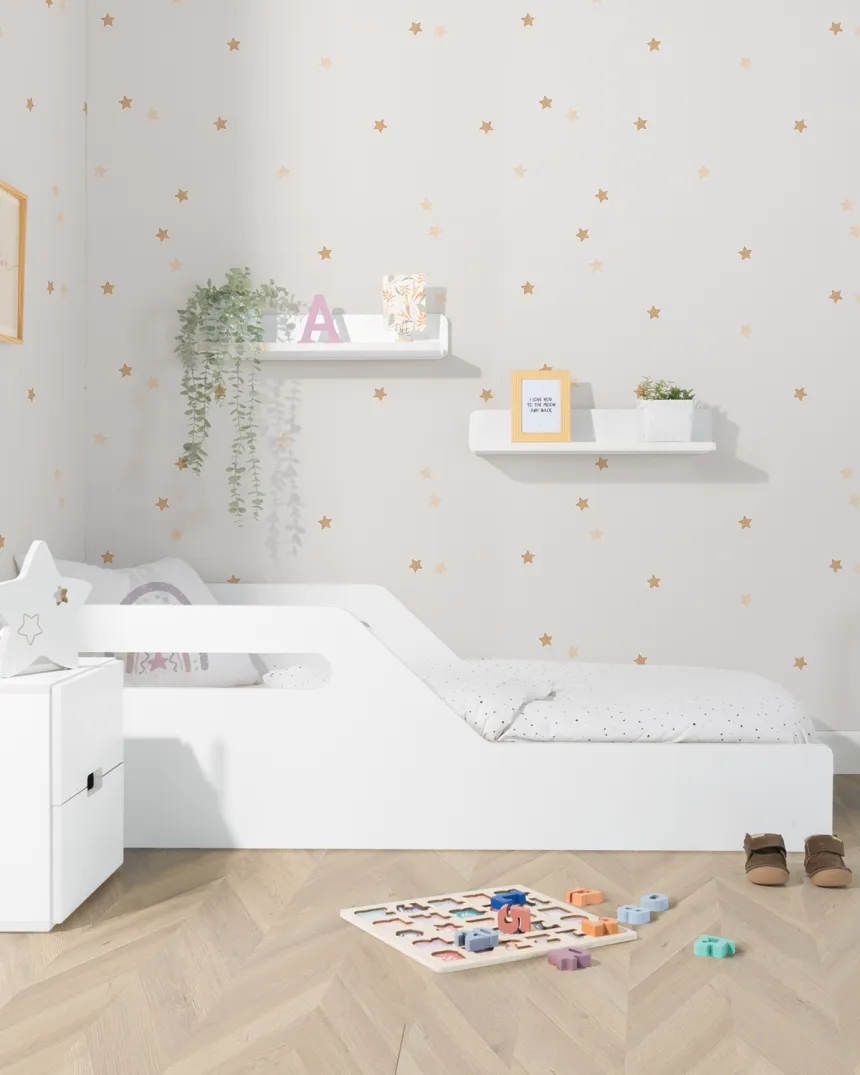 Lit bas montessori Droit blanc - Livraison rapide 2