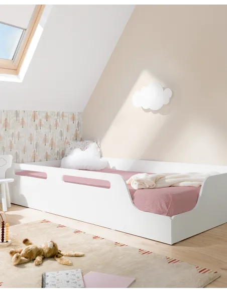 Lit bas 70x140 Blanc – Livraison rapide