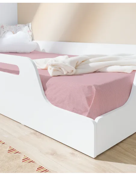 Lit bas 70x140 Blanc – Livraison rapide