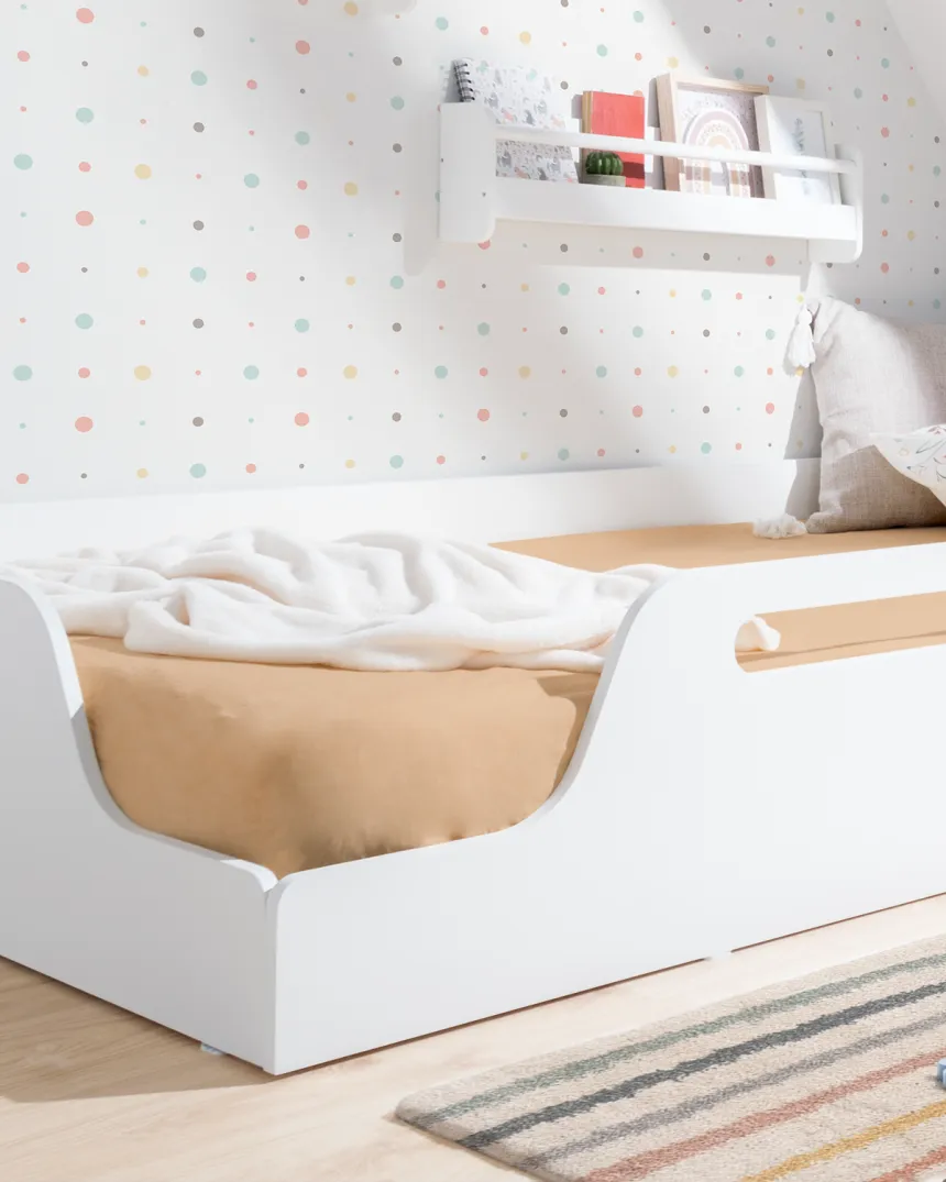 Lit bas 70x140 Blanc – Livraison rapide