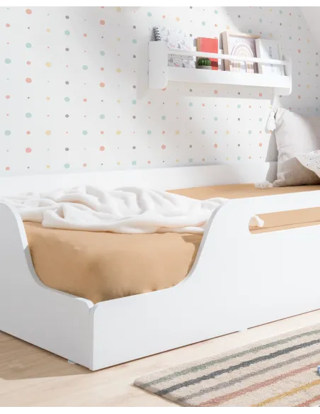 Lit bas 70x140 Blanc – Livraison rapide