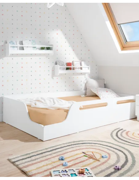 Lit bas 70x140 Blanc – Livraison rapide