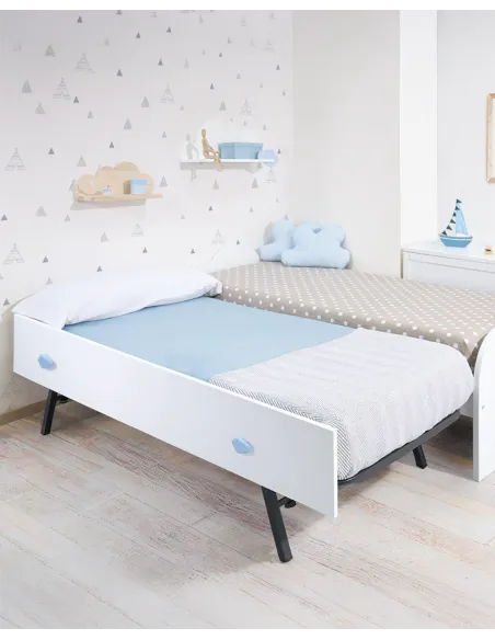 Lit gigogne 80x190 Nuage