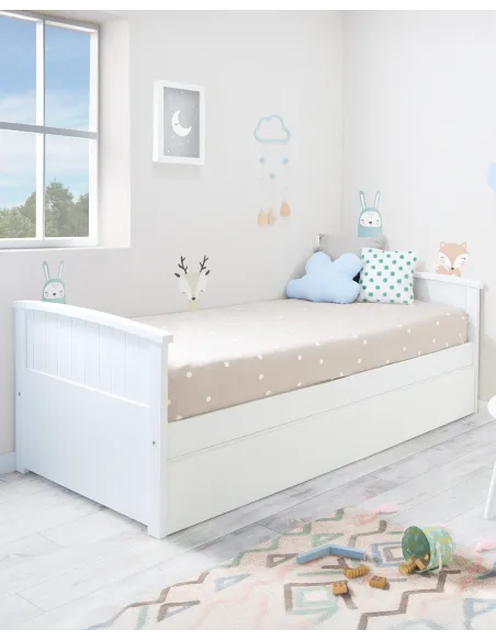 Lit gigogne Courbe - 90x190 ou 90x200 -Livraison rapide