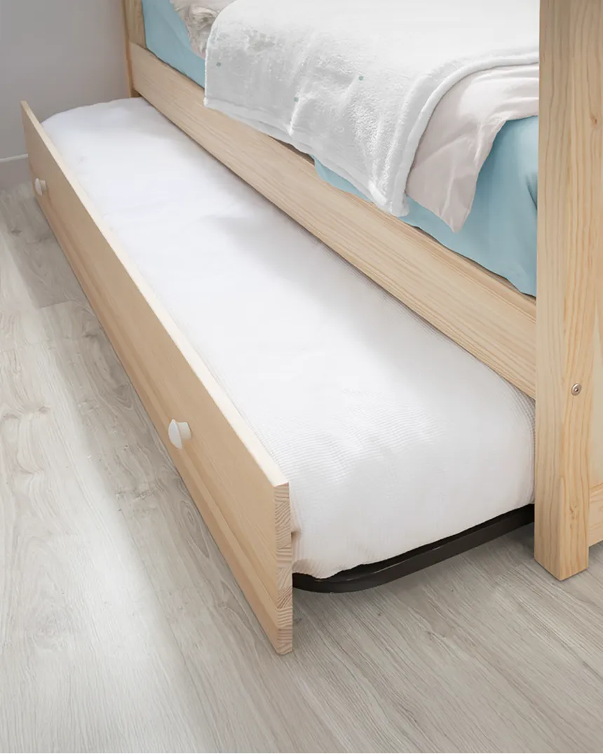 Lit Cabane gigogne enfant en bois - 90x190 - Livraison rapide