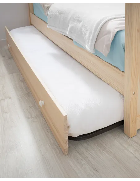 Lit Cabane gigogne enfant en bois - 90x190 - Livraison rapide