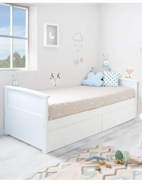Lit enfant avec rangement Courbe - Livraison rapide