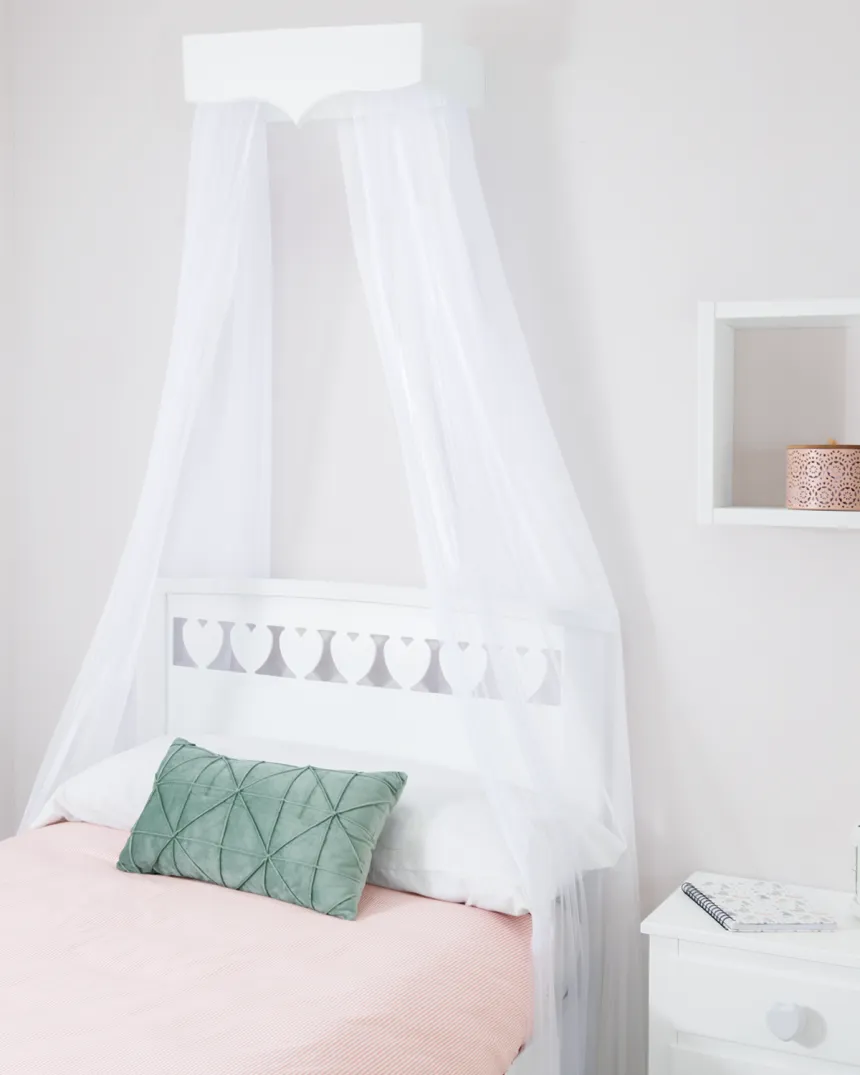 Lit enfant avec rangement Cœur II pour fille - Livraison rapide