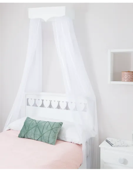 Lit enfant avec rangement Cœur II pour fille - Livraison rapide