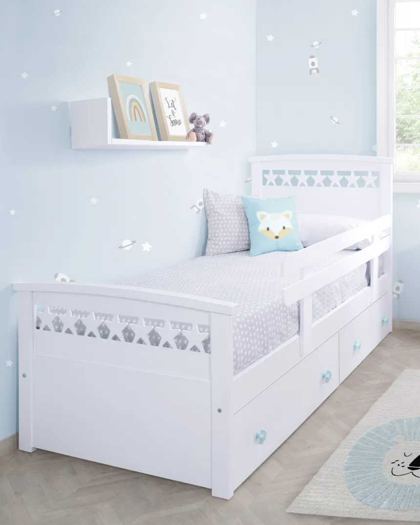 Lit enfant avec rangement Étoiles II - Livraison rapide