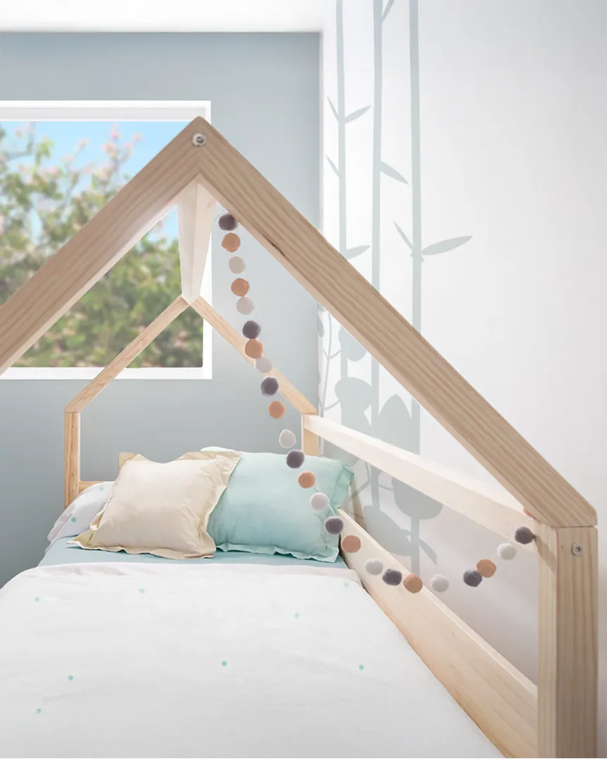 Lit Cabane enfant avec rangement en bois - Livraison rapide
