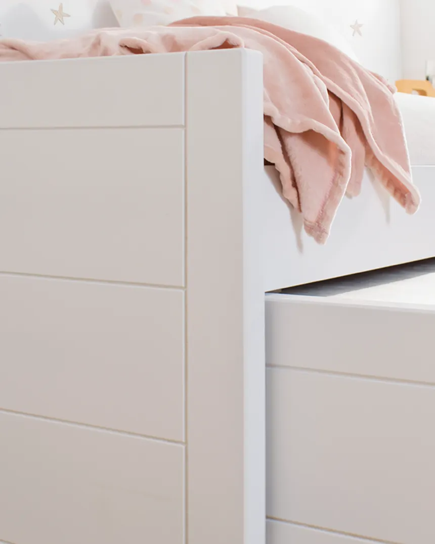 Lit gigogne avec tiroirs compact Linéaire - Garantie 3 ans