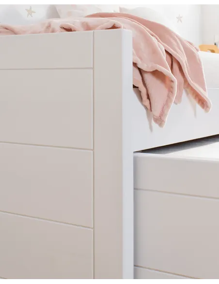 Lit gigogne avec tiroirs compact Linéaire - Garantie 3 ans