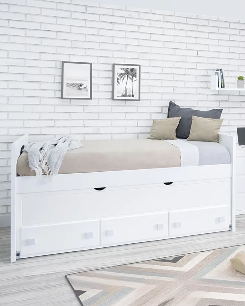 Lit gigogne avec rangement Linéaire pour enfant - Livraison rapide