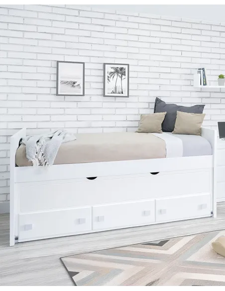 Lit gigogne avec rangement Linéaire pour enfant - Livraison rapide