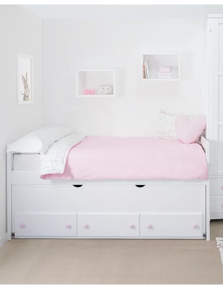 Lit gigogne avec rangement Linéaire pour enfant - Livraison rapide