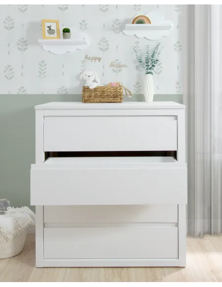 Commode 4 tiroirs blanche pour enfant - ado |  Livraison rapide