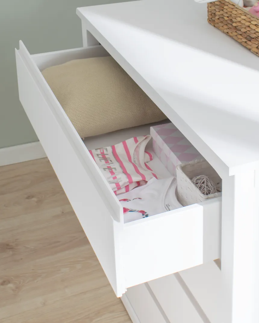 Commode 4 tiroirs blanche pour enfant - ado |  Livraison rapide