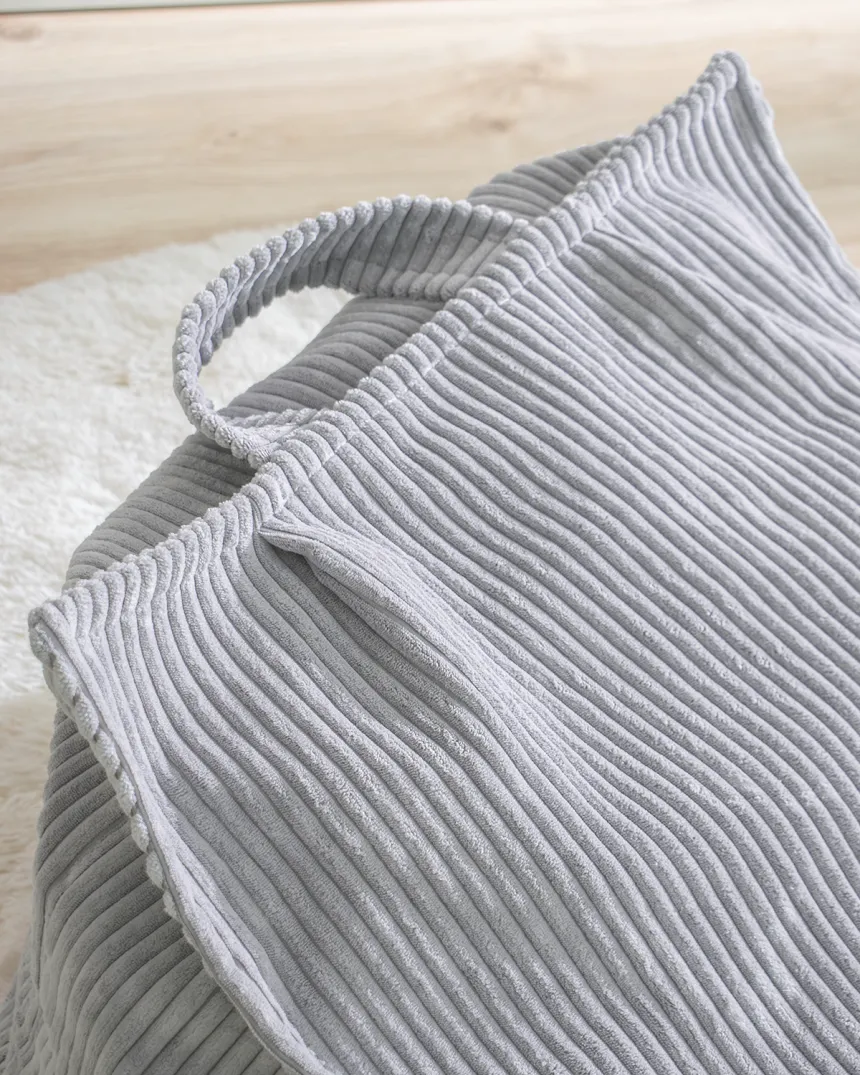 Pouf enfant fauteuil gris 2