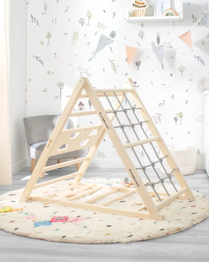 Triangle de motricité et escalade montessori - Jouet Pikler 3 en 1 2