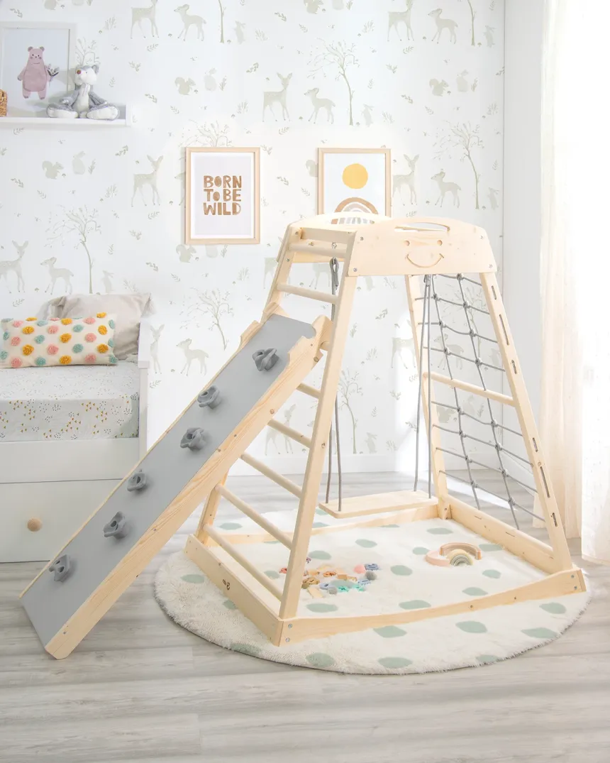Tour d´escalade Montessori avec balançoire - Jeux de motricité