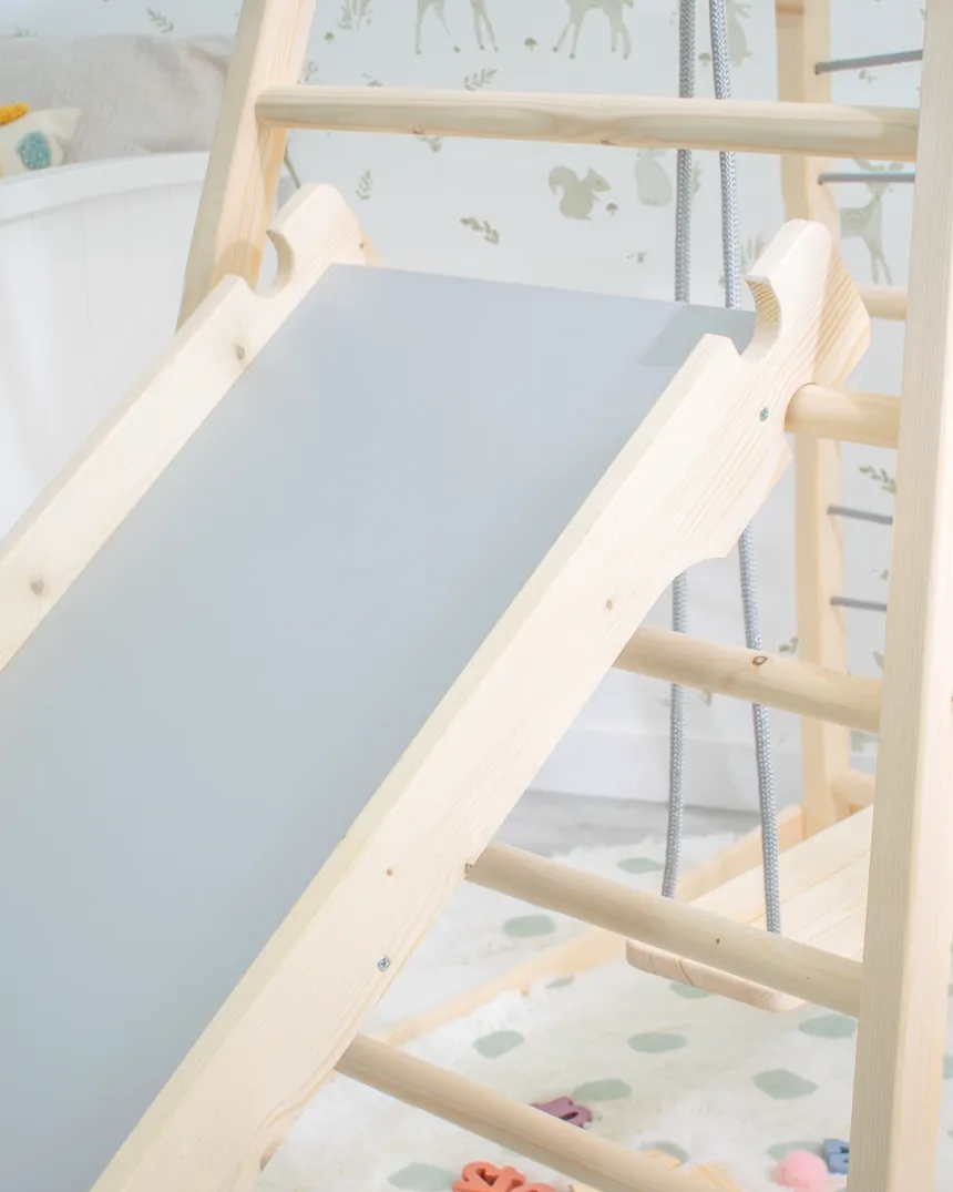 Toboggan Montessori |Planche d´escalade pour tour et triangle motricité 2
