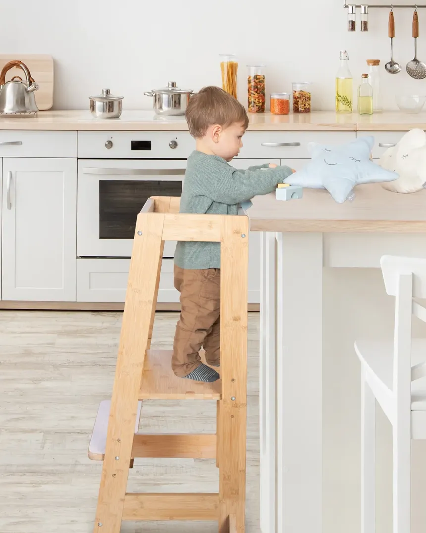 Tour d´observation montessori en bois naturel - Livraison rapide 2