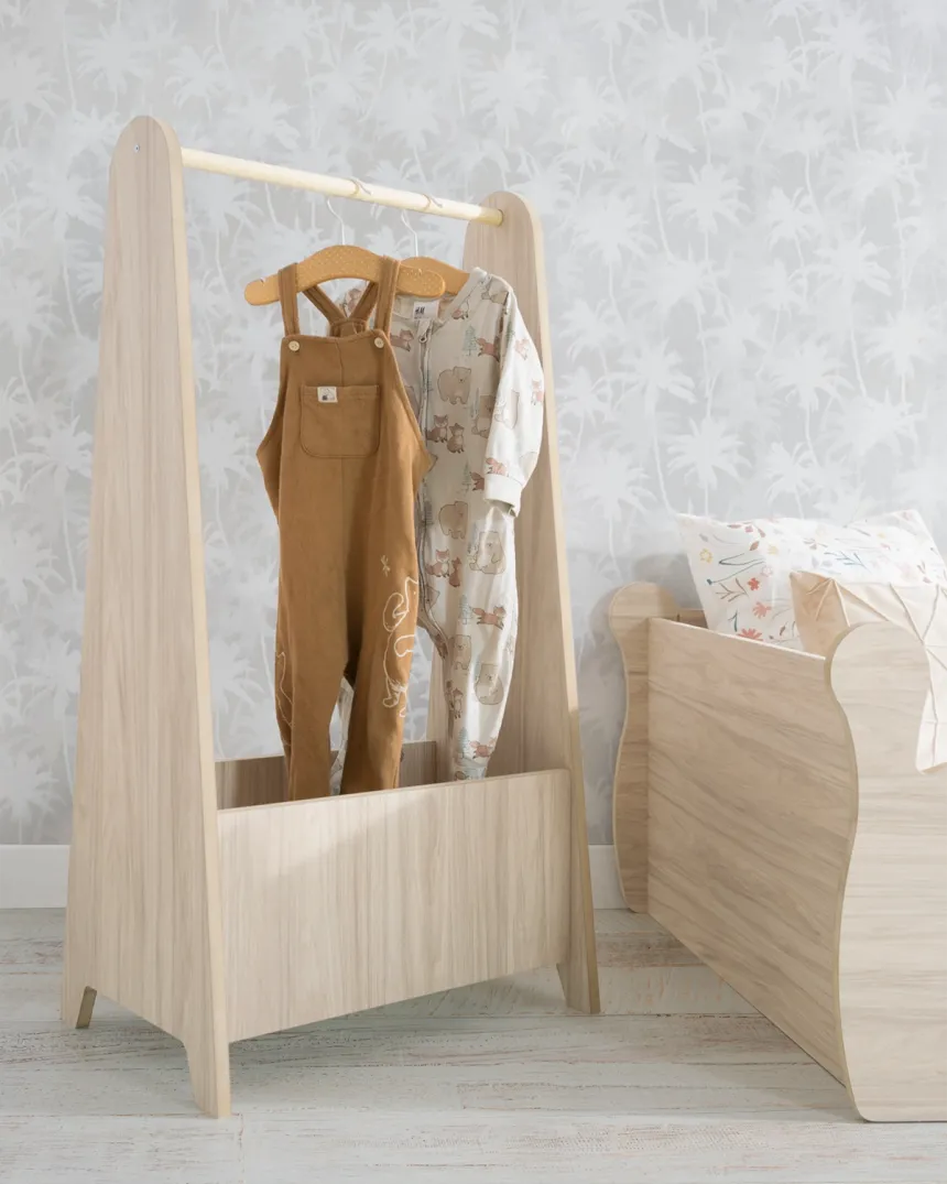 Portant vêtement enfant en bois - Livraison rapide