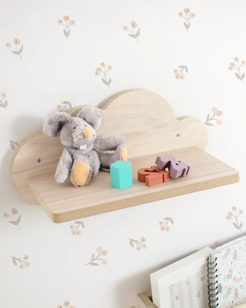 Étagère murale nuage en bois Basique, chambre enfant ou bébé 2