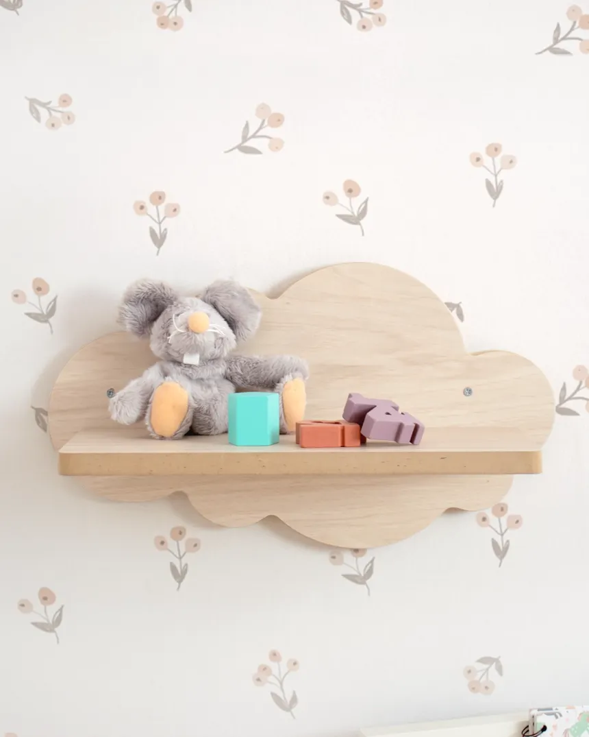 Étagère murale nuage en bois Basique, chambre enfant ou bébé