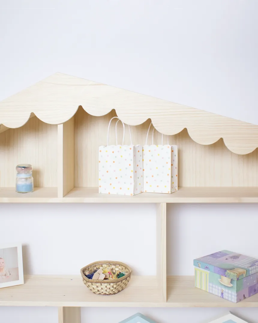 Étagère enfant Cabane en bois naturel |  Livraison rapide